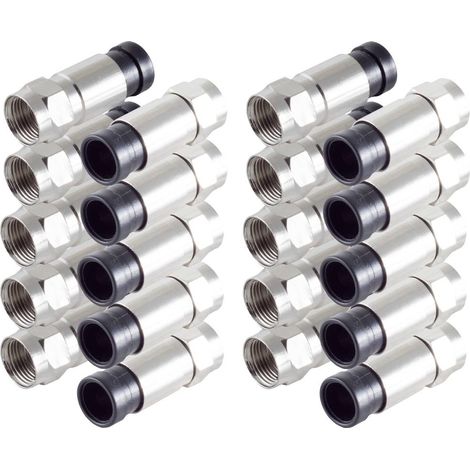 Shiverpeaks BS15-300314 F mâle compression Connexions: Fiche mâle F Diamètre de câble: 7 mm 10 pc(s)