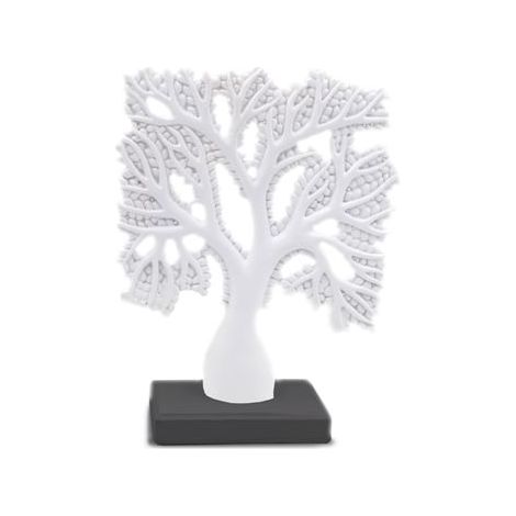 Albero Decorativo Casa in Resina Bianco 23 cm (1/2)