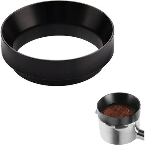 Dailygoods, Anillo dosificador, 51 mm, embudo para café, magnético, embudo para café compatible con portafiltro de 51 mm, negro (1/5)