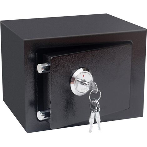 Coffre-fort mural en acier - 4,6 l - Avec 3 clés - Boîte de sécurité stable - Mini coffre-fort mural pour la maison et le bureau - 23 x 17 x 17 cm (1/5)