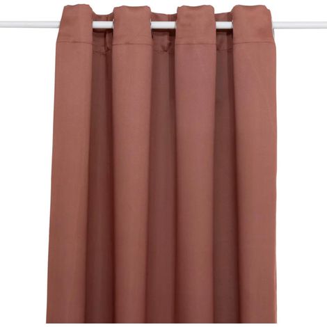 Lot de 2 Rideaux Occultants "Kerry" 135x240cm Terracotta (1/2)