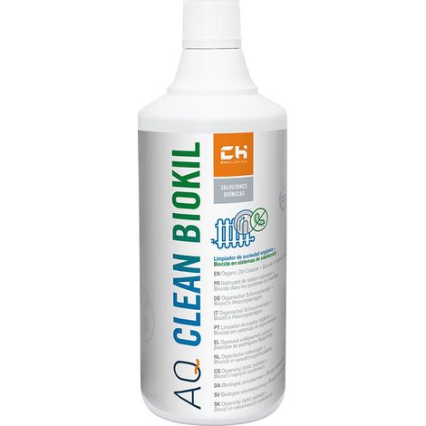 AQ CLEAN BIOKIL - Limpiador de Suciedad con Biocida para Sistemas de Calefacción 1 Litro  Bricoprofesional