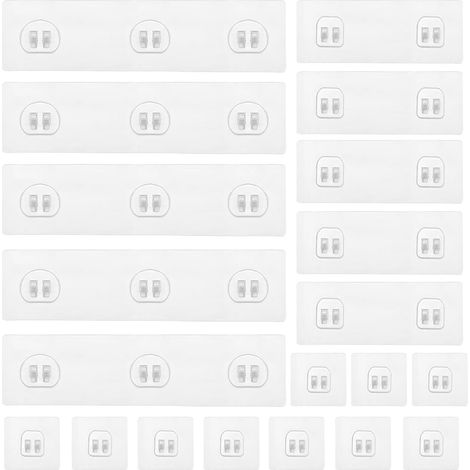 20 Pièces Crochets Adhesifs Muraux,Rechange sans Perçage Adhésifs de pour Support de Douche Angle Étagère de Douche de Salle Bain Panier Porte Savon (1/5)