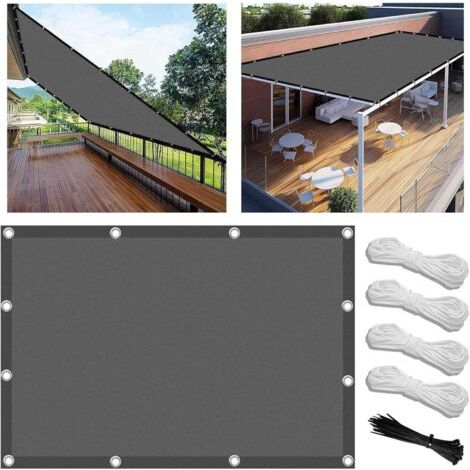 Voiles Ombrages Imperméable Rectangulaire 1.5x3m Bâche dombrages,Voiles Solaire,Pare-Soleil Jardin Balcon 100% Toiles Ombrages UV Protection pour Patio Terrasse Extérieur avec Oeillets et Cordons (1/5)