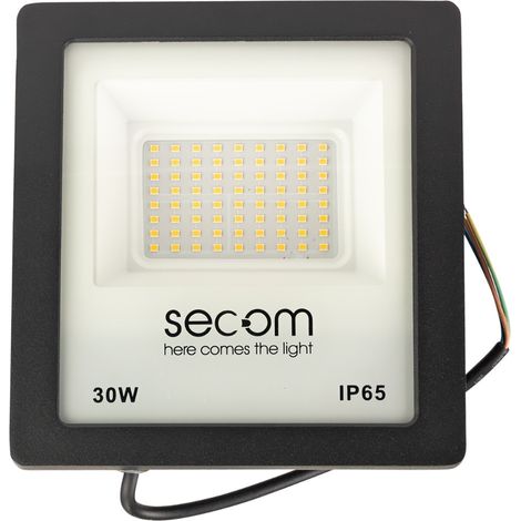 Tenko Eco LED-Projektor 30W 3000lm IP65 17,4x4,9x18,4cm Schwarz 50000H SECOM