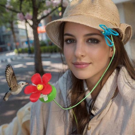 Miniatur-Kolibri-Futterspender mit Clip, 10 ml, Kunststoff, für den Garten, leicht zu reinigen und nachzufüllen, Vogelfutterzubehör, Farbe zufällig (1/4)