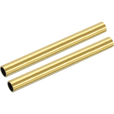 Brass Tube, 10mm OD 1mm Wall Thickness 100mm Length Round Pipe Tube for Industry, DIY Projects 2pcs (1/5)