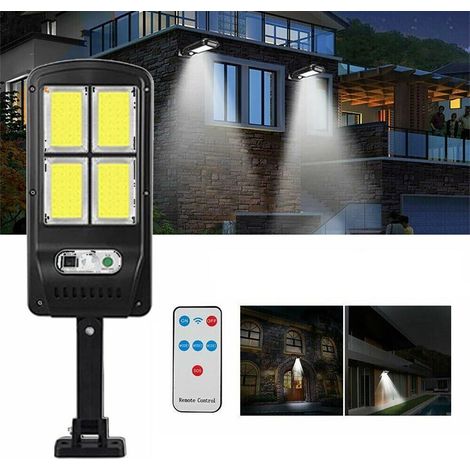PHARE LAMPADAIRE PANNEAU SOLAIRE PHOTOVOLTAÏQUE CAPTEUR 4 LED COB TE-B0537 (1/4)