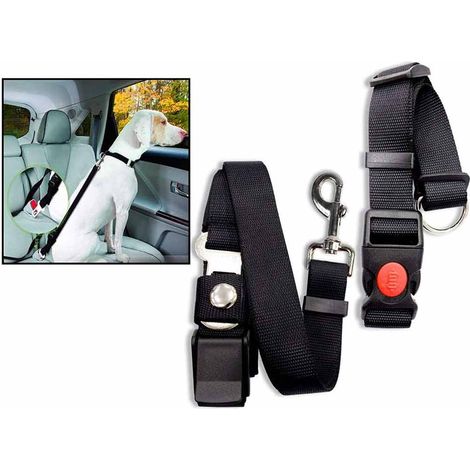 Guinzaglio per Cane Multifunzione con Attacco Cintura di Sicurezza per Auto Collare con Blocco Regolabile Max 120 cm Misura Grande per Sicurezza in Macchina