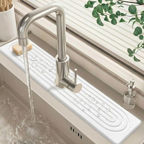 1 Tapis De Séchage Terre De Diatomée, Absorption Rapide, Surface Structurée, Pour Évier Cuisine Et Salle De Bain (1/5)