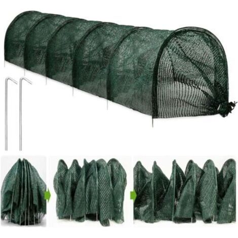300 x 45 x 45 cm Serre Portable Protection Contre la Chaleur du Soleil, Tunnel de Jardin Couverture Ombrage Net pour Serre Jardin Patio Plantes,Filet Tunnel Jardin Potage,pour Jardin Potager Protectio (1/4)