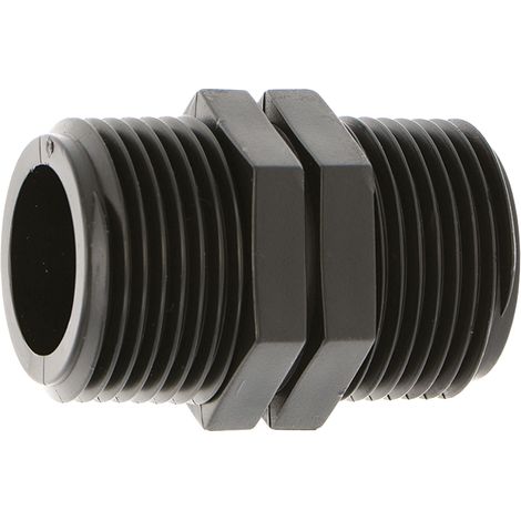 Raccord à double embout en PVC de 1 pouce