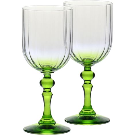 Verres à Vin Vert Clair, lot de 2, 300 ml, Collection Bubble (1/5)