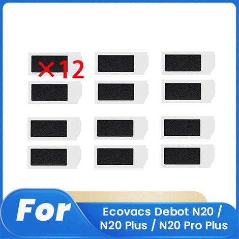 Lot de 12 filtres de nettoyage pour robots aspirateurs Debot N20 / N20 Plus / N20 (1/5)