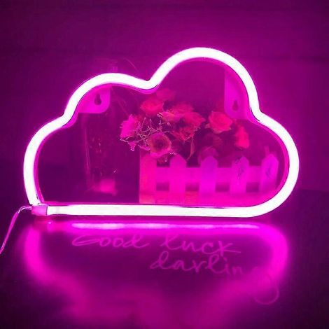 Lampe Nuage LED Soft Glow, Décor Mural Lumineux pour Noël, Anniversaire, Chambre Enfant, Salon, Mariage (Rose) (1/5)