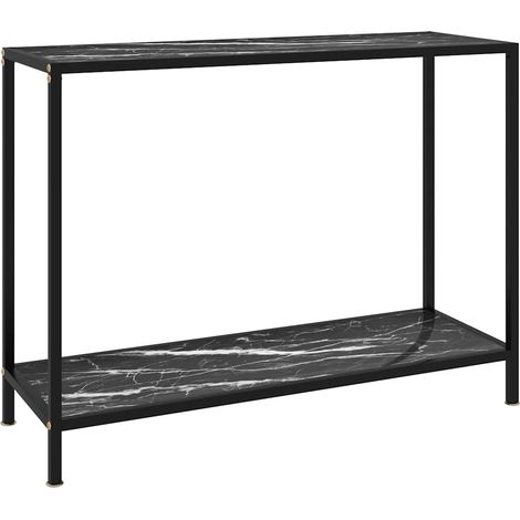 vidaXL Table console Noir 100x35x75 cm Verre trempé (1/5)