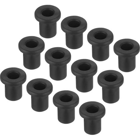 30 Pcs 6.5mm Diameter 6.5mm Inner Diameter 5mm Height 6mm Black Rubber Cable Grommets Flexible for Cable and Hose (1/5)