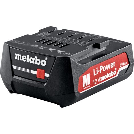 METABO MÁQUINAS - BATERÍA TECNOLOGÍA Air CooledBatería de Litio de corredera - Batería/Litio 12 V 2,0 Ah