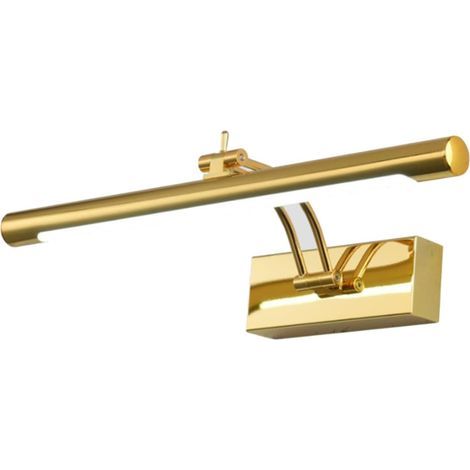 LED Wall Light, Gold Mirror 9W, Stainless Steel 40cm, Bathroom Bedroom Living Room (1/5)