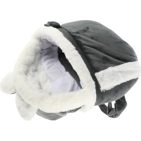 Nid Chaud pour Animaux de Compagnie Gris L Paquet à Dos de Transport Deux - (1/5)