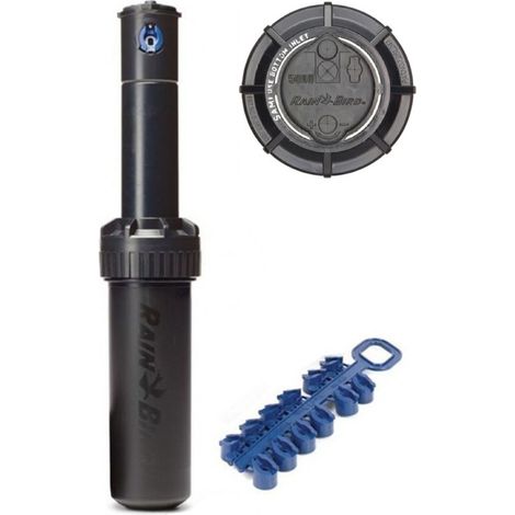 Aspersor 5004PCSAM Rain Bird con Válvula Antidrenaje Alcance 4,6 a 10,7 m Aspersor Turbina 3/4 ajustable 5000 Rain Bird (1/5)