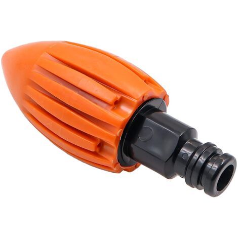 Buse de Nettoyage des égouts la fusée à Eau, buse de Nettoyeur Haute Pression d'égout, buse d'eau de Nettoyage de vidange à connecteur Rapide, Convient au Tuyau d'arrosage (Orange)-ARCAN (1/5)