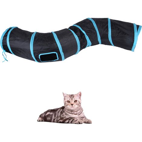 Tunnel Pour Chats - Tunnel Jouet Interactif Pliable En Polyester Avec Structure En Acier À Ressort - Pour Chats Lapins Et Furets Jusqu'à 9 Kg - 1 Pièce (1/5)