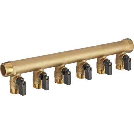 Collettore a valvole MF 20x27 - uscita m 15x21 - 6 vie NOYON & THIEBAULT
