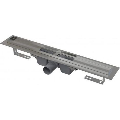 Alca - Caniveau de douche 105 cm, avec rebord pour grille perforée, inox APZ1-1050 (1/2)