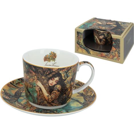Tazza e piattino - L. Lozano, Sinfonia Floreale della Signora (carmani) (1/5)