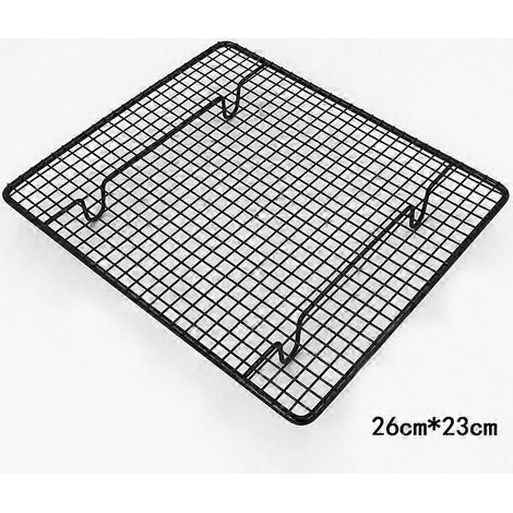 Griglia di raffreddamento per torte, 26x23 cm, in acciaio inox, per teglie da forno. (1/5)