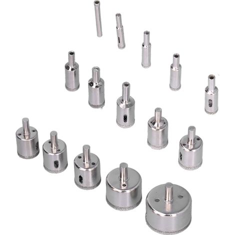15 forets diamantés pour marbre de 6 à 50 mm, force de torsion élevée, perçage rapide. (1/5)