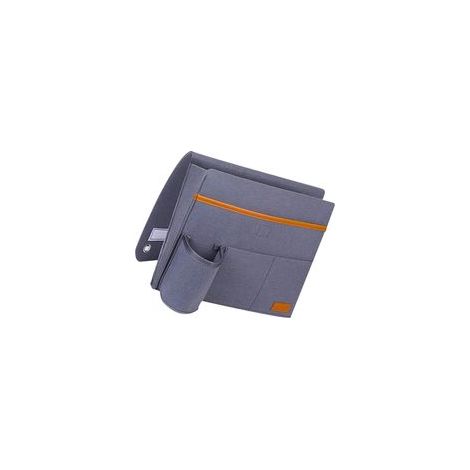 Organisateur de Rangement en Feutre Gris Fumée pour Accoudoir de Canapé Pochette Suspendue Multi-Compartiments Support Pratique pour Télécommande et Petits Objets Adapté pour