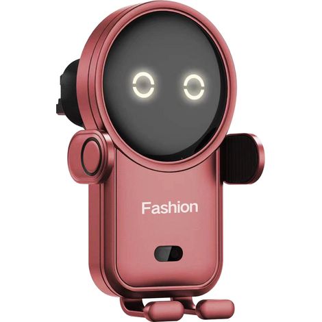 15W Fast Charging Car Wireless Charger, Automatic Touch Sensing Car Phone Holder with Wireless Charging - Red with Air Vent Mount (1/3)