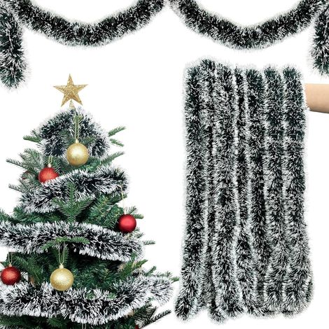 Weihnachtsgirlande 10M Grün Weiß Tannengirlande Deko Christmas Garland (1/5)