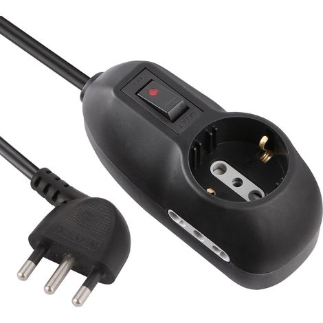 Multipresa Electraline 1 schuko + 2 10/16a spina 16a (1/2)