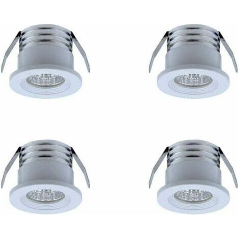 QORVA
-Lot de 4 mini spots LED encastrables 3 W – Lumière chaude 3000K – Aluminium et verre – Diamètre 38mm – Pour éclairage intérieur