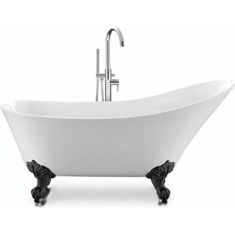 Freistehende Badewanne BALMAIN Adlerfüße SCHWARZ 161