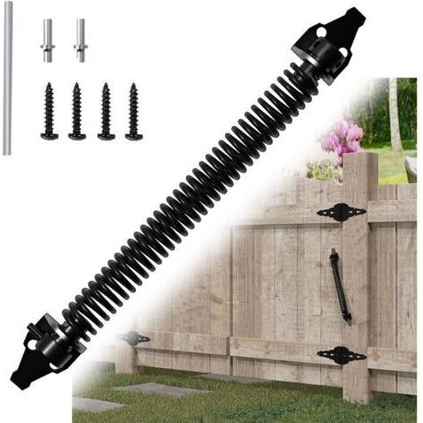 36cm Ferme Porte à Ressort Réglable, Ferme-Porte Automatique, Ressort de Porte avec 2 Vis, pour Porte de Jardin, portail en Bois et Clôtures Agricoles (36 x 3.9 x 3.9 cm) (1/4)