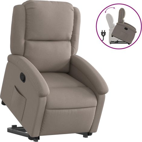 Maison Exclusive - Relaxsessel mit Aufstehhilfe Taupe Stoff