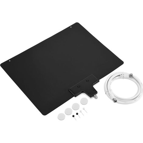 1 Antenne TV intérieure UHF, ultra-mince, portée 56 km, compatible 720p 1080p 4K (1/5)