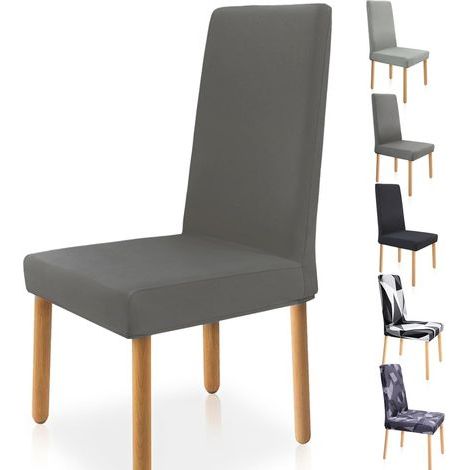 LaBlanc – Stuhlbezug, 4-teilig, universell, dehnbar, abnehmbar, waschbar, moderner Stuhlbezug zum Schutz, Anziehen und Renovieren von Stühlen im Wohnzimmer, Esszimmer, Hotel, Restaurant, Küche, Garten
