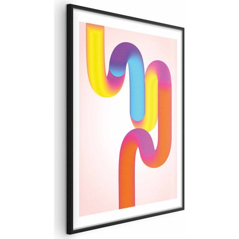 Poster – Regenbogenröhren – abstrakte Illustration mit farbigen Farbverläufen (1/4)