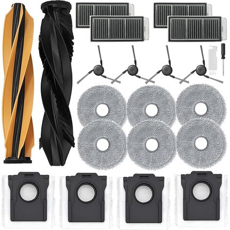 Kit accessoires pour Dreame X50 Ultra Complete/ L50 Pro Ultra/ X50 Master/ L40s Pro Ultra, 1 set de Brosse Principale, 4 Filtres Hepa, 4 Brosses Latrales, 4 Sacs Poussire, 6 Serpillres (1/5)