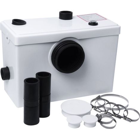 Bathroom 3 Inlet Macerator Waste Pump System, 600W, 270 x 398 x 230mm, White
