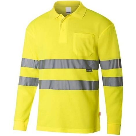 Polo a maniche lunghe VELILLA alta visibilità Giallo fluorescente M