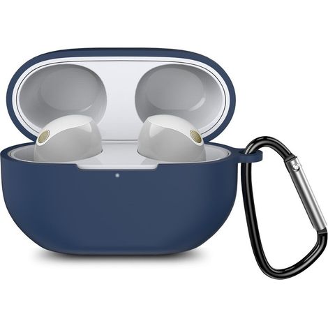 Funda de silicona para auriculares Sony WF-1000XM5, color azul. (1/5)