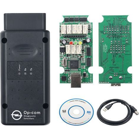 Kit de Diagnostic OP-COM V1.70/V1.95/V1.99 avec Puce PIC18F458 pour Véhicules Opel - Outil de Scan OBD2 Multiprotocole pour Moteur, ABS, Airbag, CAN-BUS - Interface USB avec Logiciel-Alovez (1/5)