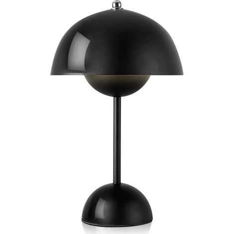 Lampe de chevet LED rechargeable - Luminaire champignon à intensité réglable - 3 teintes lumineuses modulables - Batterie intégrée avec charge USB - Design sans fil - [Classe A++] (1/5)