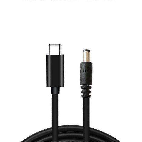Câble d'alimentation USB-C PD vers 12V 5.5x2.5mm pour PC portable et éclairage LED - 1 mètre (1/4)